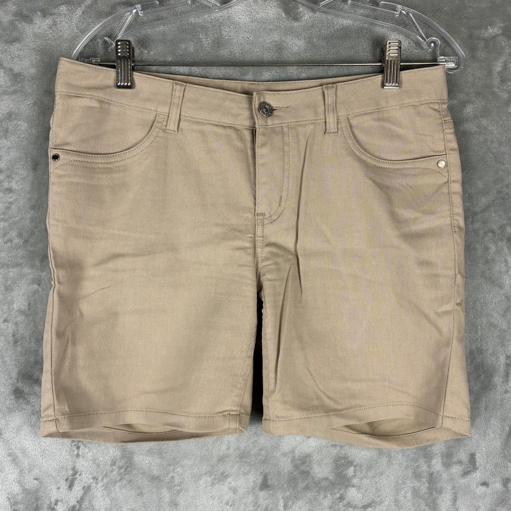 Musto Tan Khaki Chino Shorts Womens Sz 12 Stretch Cotton Outdoor Sailing‎ Casual